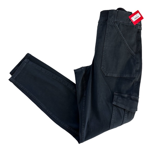 Spanx Stretch Twill Ankle Cargo Women's Pants Washed Black Size L,M - Picture 4 of 7